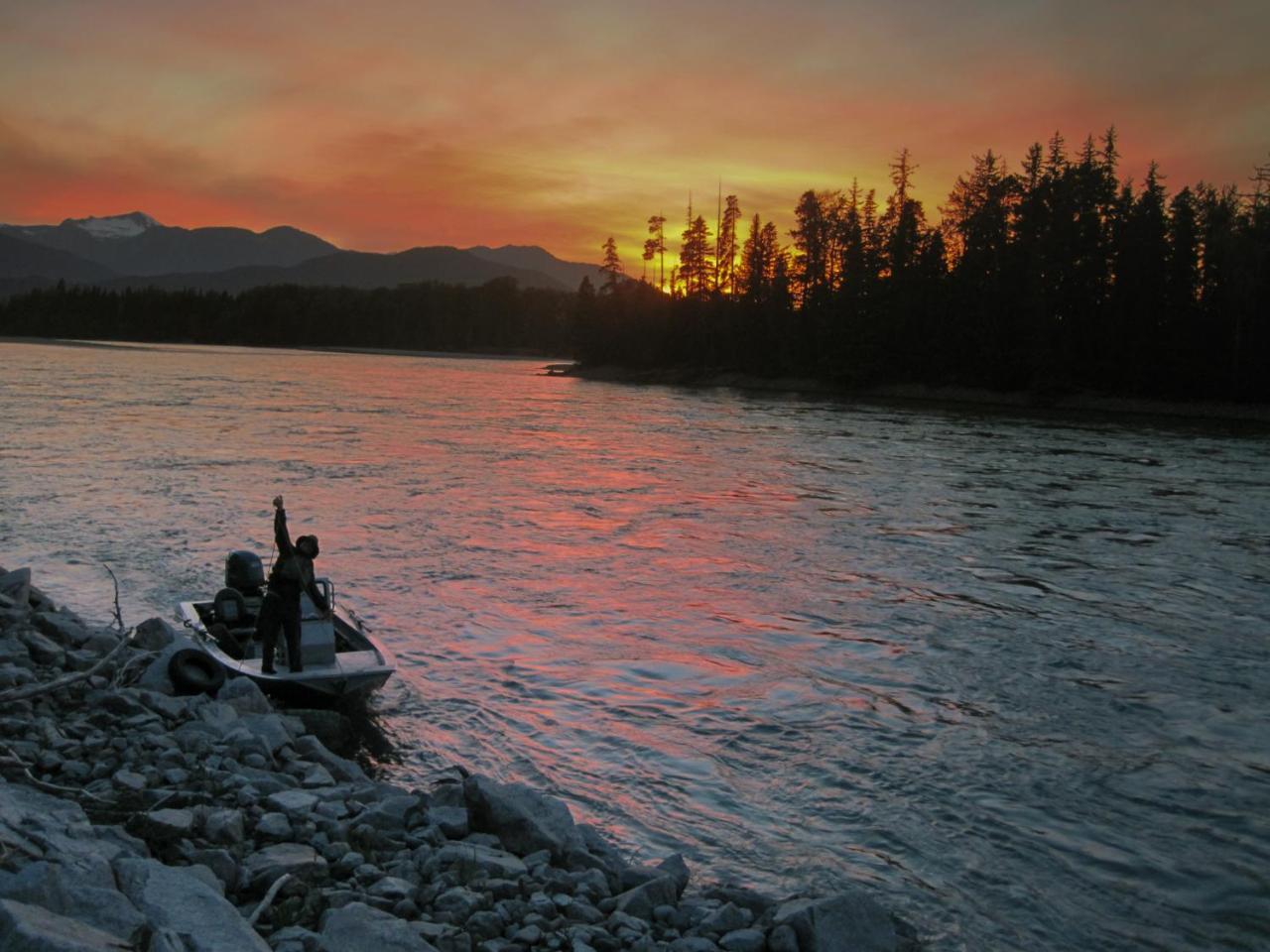 Skeena River House Bed & Breakfast Terrace Exteriér fotografie